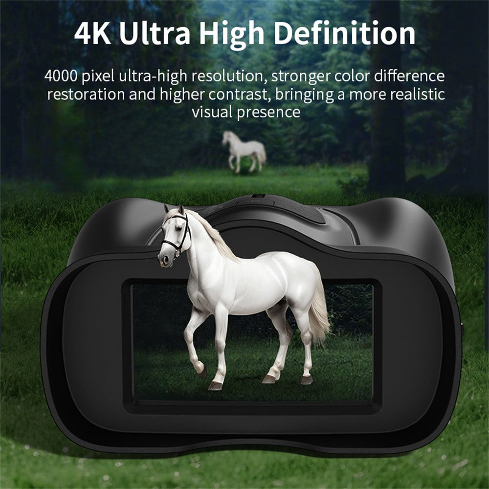 4K Night Vision Binoculars 4.5 Inch Screen 16X Digital Zoom 5000mAh IR Infrared Digital Telescope Camera for Hunting Wildlife