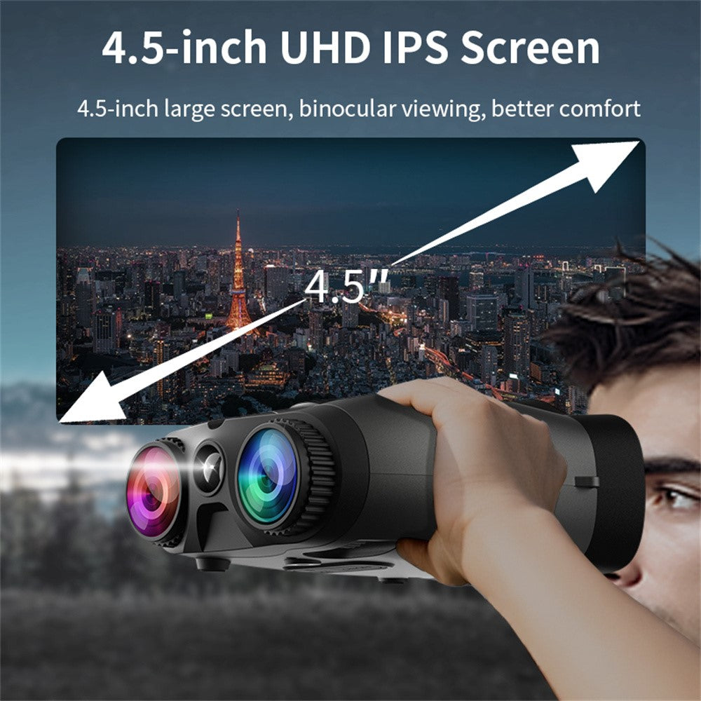 4K Night Vision Binoculars 4.5 Inch Screen 16X Digital Zoom 5000mAh IR Infrared Digital Telescope Camera for Hunting Wildlife