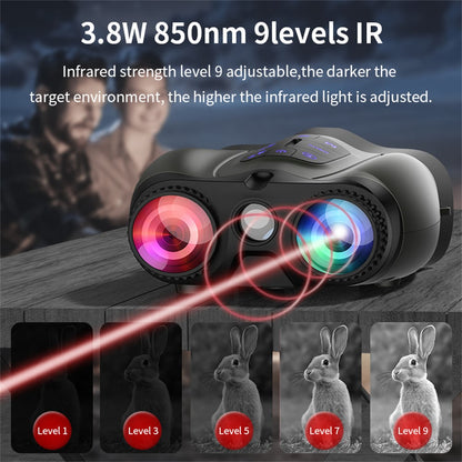 4K Night Vision Binoculars 4.5 Inch Screen 16X Digital Zoom 5000mAh IR Infrared Digital Telescope Camera for Hunting Wildlife