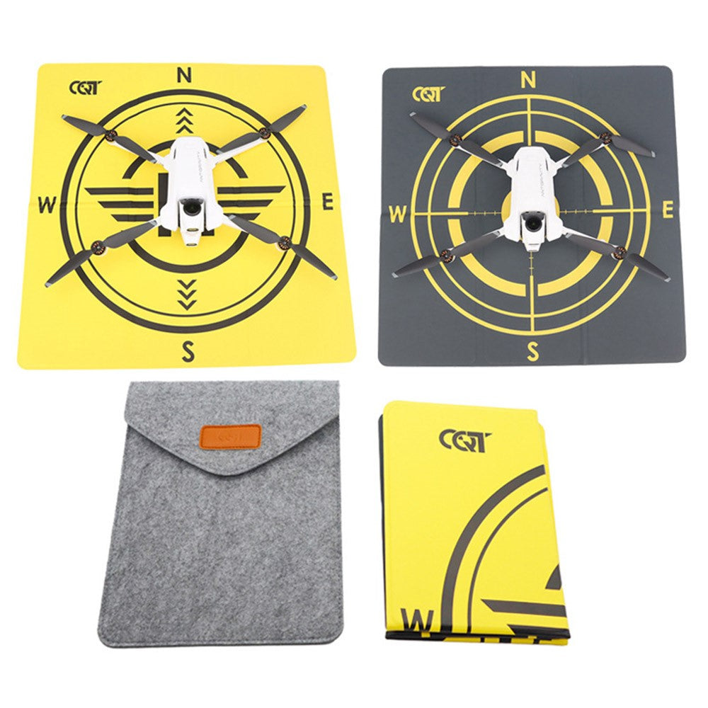 Drone Landing Pad for Antigravity A1 43cm Foldable Waterproof PU Leather Mat with Compass