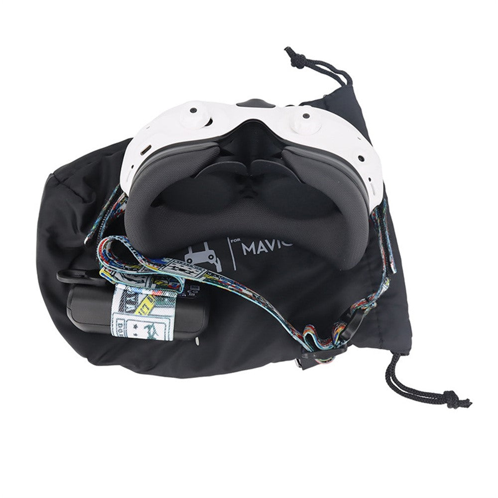 915058-02 Large Size Storage Bag for Antigravity A1 Drone FPV Goggles Controller Waterproof Drawstring Carrying Pouch with Metal Clip