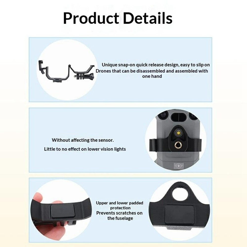 915694 Top Extension Kit Camera Bracket for DJI Mini 5 Pro Drone Quick Release Mount Compatible Action Camera Gimbal Stabilizer Accessories