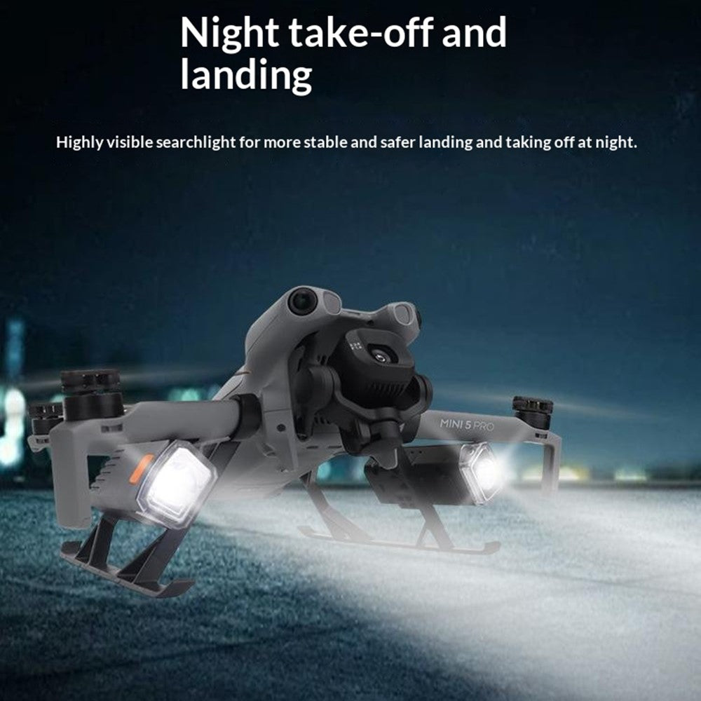 915358 For DJI Mini 5 Pro Landing Gear Height Extension Legs with LED Searchlight Lightweight Height-Increasing Protective Stand