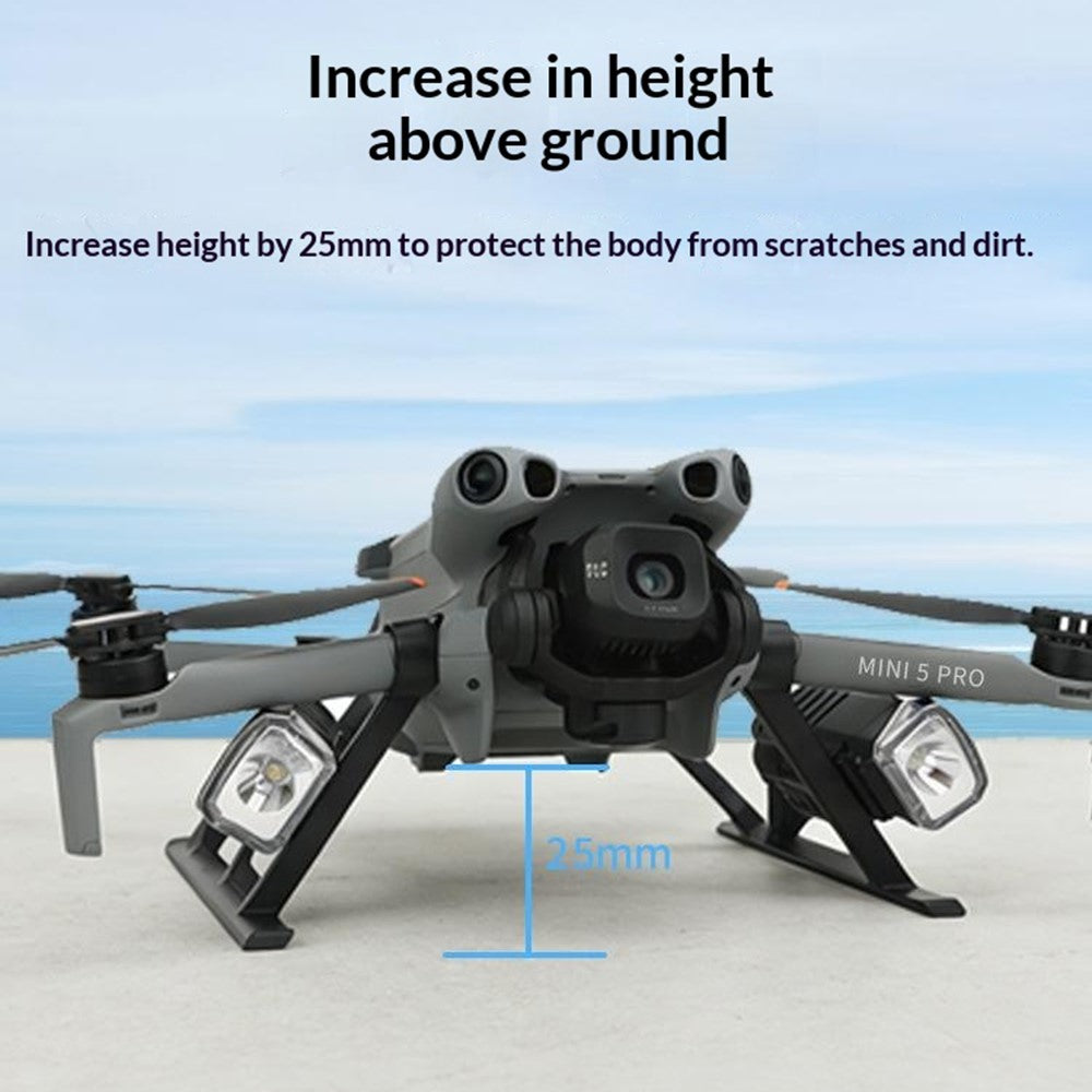 915358 For DJI Mini 5 Pro Landing Gear Height Extension Legs with LED Searchlight Lightweight Height-Increasing Protective Stand