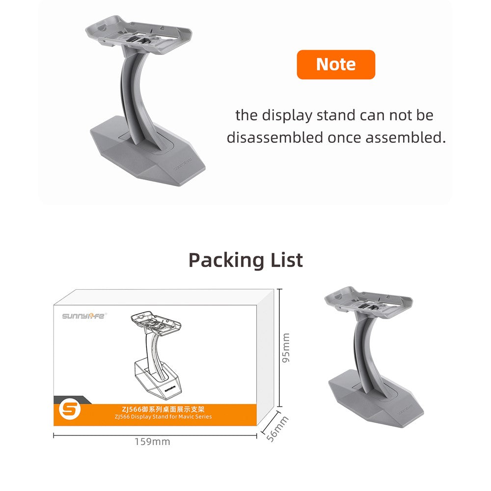 SUNNYLIFE ZJ566 For DJI Mavic Series Drone Display Stand Desktop Plastic Drone Bracket