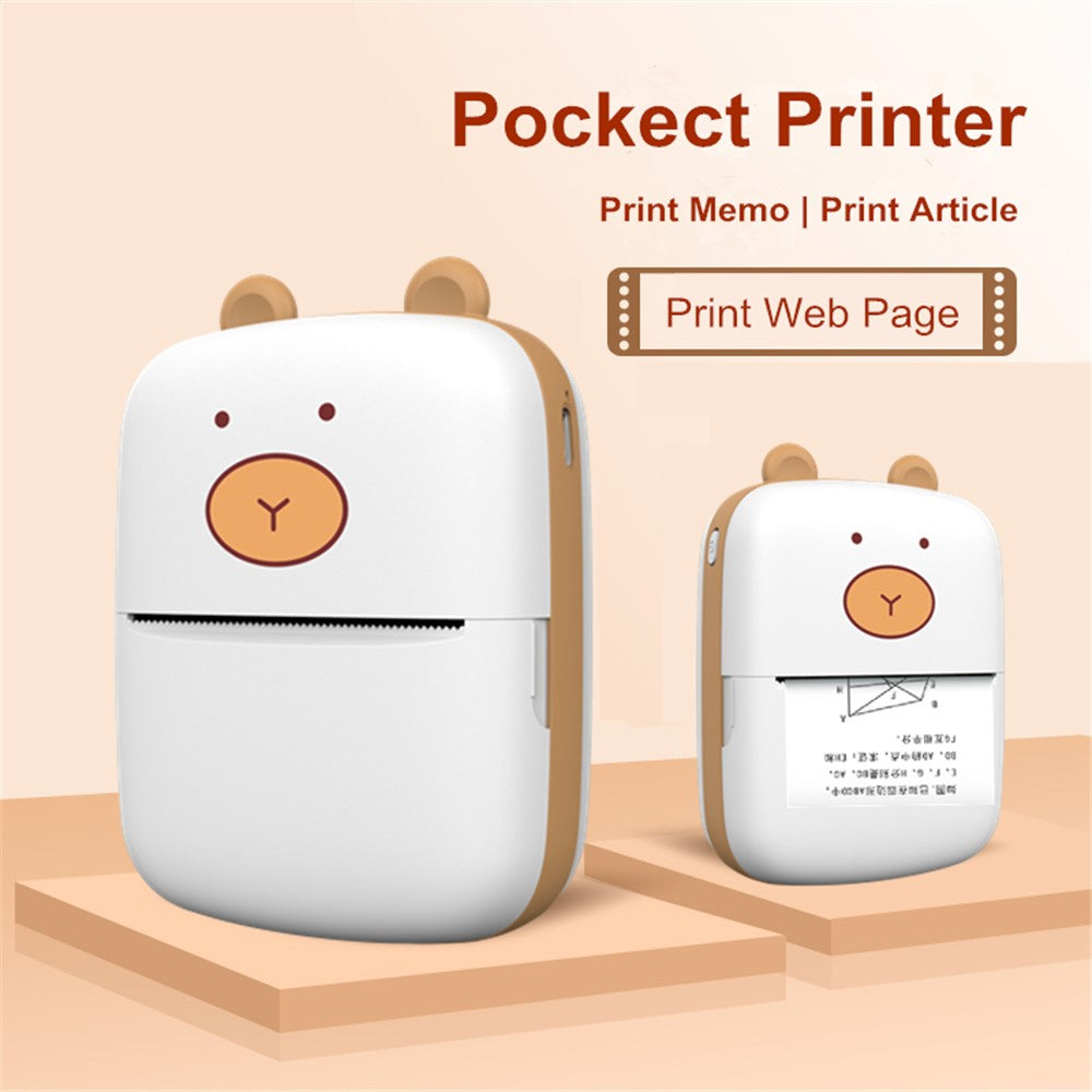 A8A Portable Bluetooth-compatible Photo Printer Wireless Office Memo Student Mini Printer