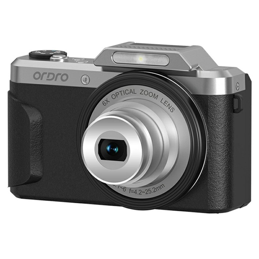 ORDRO D27 Digitalkamera: 6x optischer Zoom, 2,8" Klappdisplay, 4K HD Video