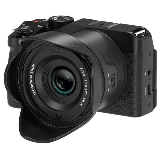 ORDRO G650 Digitalkamera: 12x opt. Zoom, 2,8" Klappdisplay, 5K Video, LED-Licht