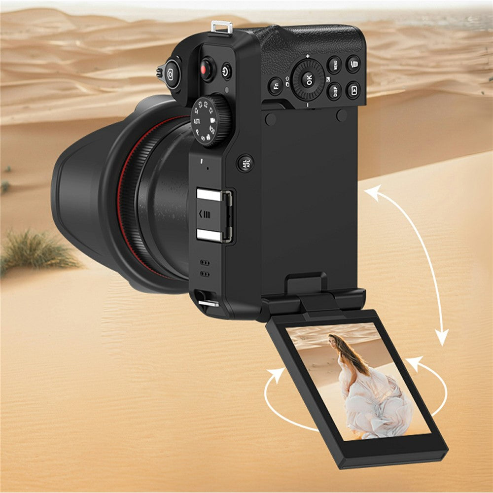 ORDRO G650 Digitalkamera: 12x opt. Zoom, 2,8" Klappdisplay, 5K Video, LED-Licht