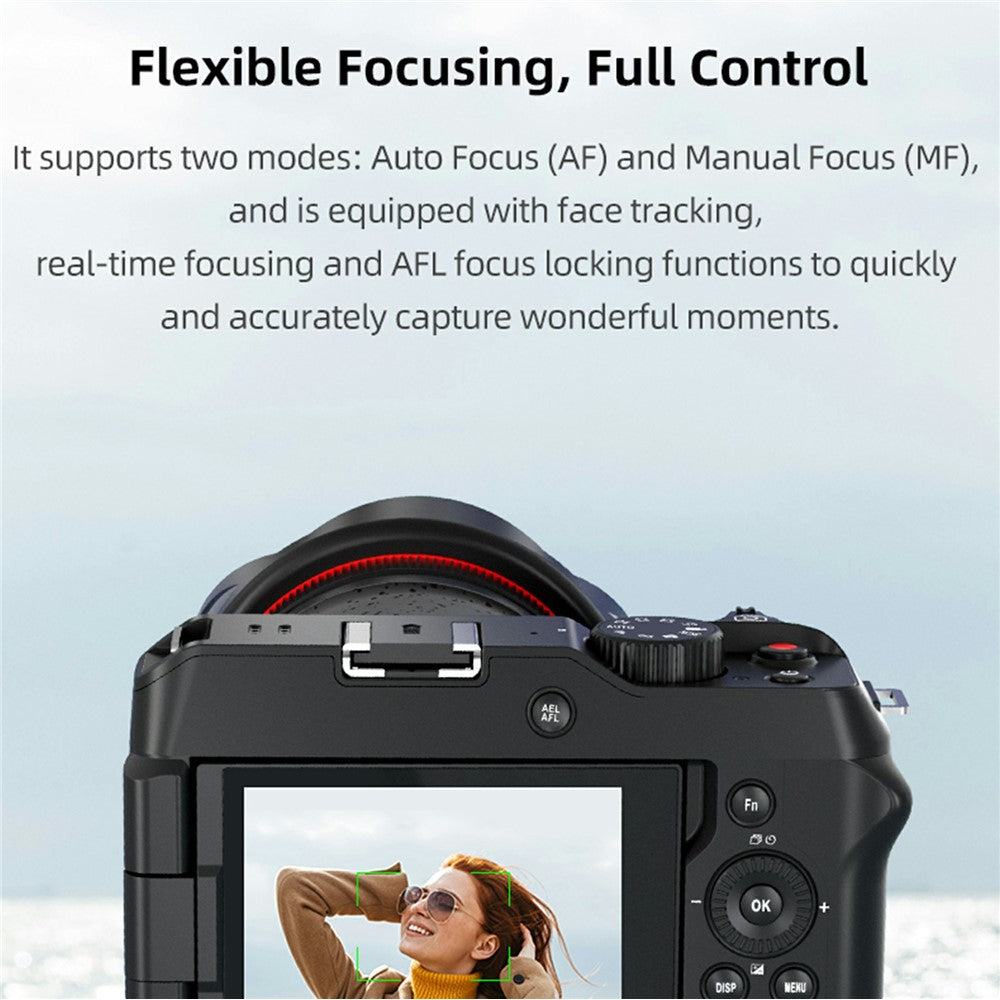 ORDRO G650 Digitalkamera: 12x opt. Zoom, 2,8" Klappdisplay, 5K Video, LED-Licht
