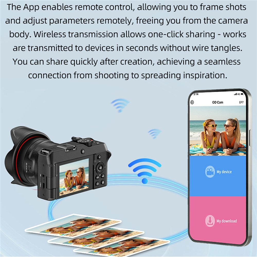 ORDRO G650 Digitalkamera: 12x opt. Zoom, 2,8" Klappdisplay, 5K Video, LED-Licht