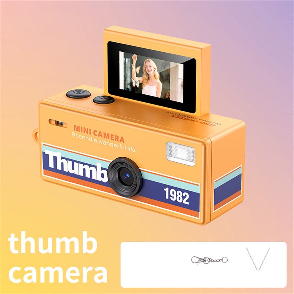 LK-030 Daumenkamera mit Schlüsselanhänger, 0.96" Flip-Screen, Retro-CCD-Digital-Kamera, 720P Mini-Camcorder