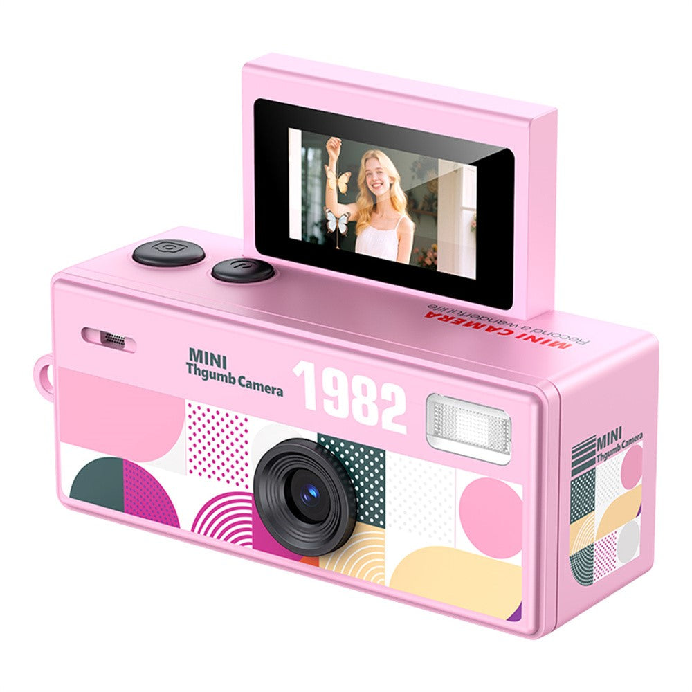 LK-030 Daumenkamera mit Schlüsselanhänger, 0.96" Flip-Screen, Retro-CCD-Digital-Kamera, 720P Mini-Camcorder