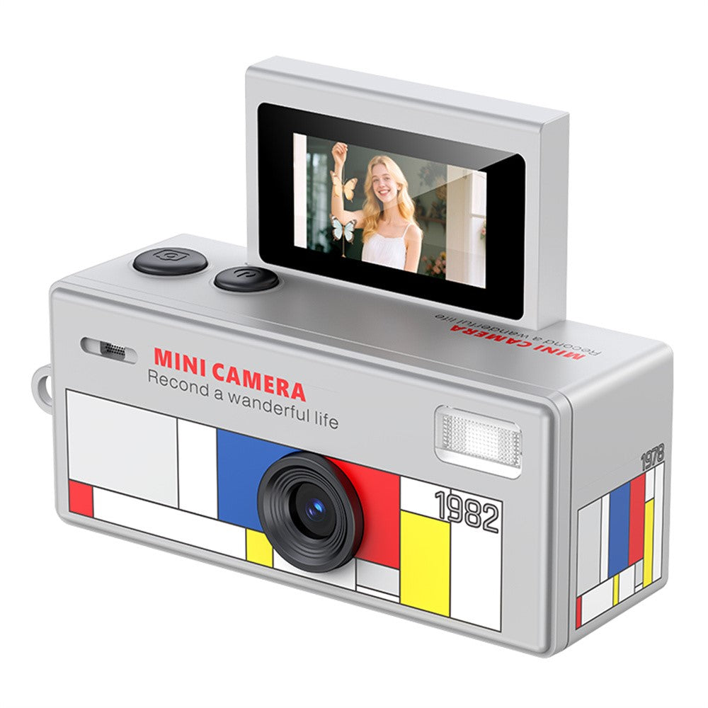 LK-030 Daumenkamera mit Schlüsselanhänger, 0.96" Flip-Screen, Retro-CCD-Digital-Kamera, 720P Mini-Camcorder