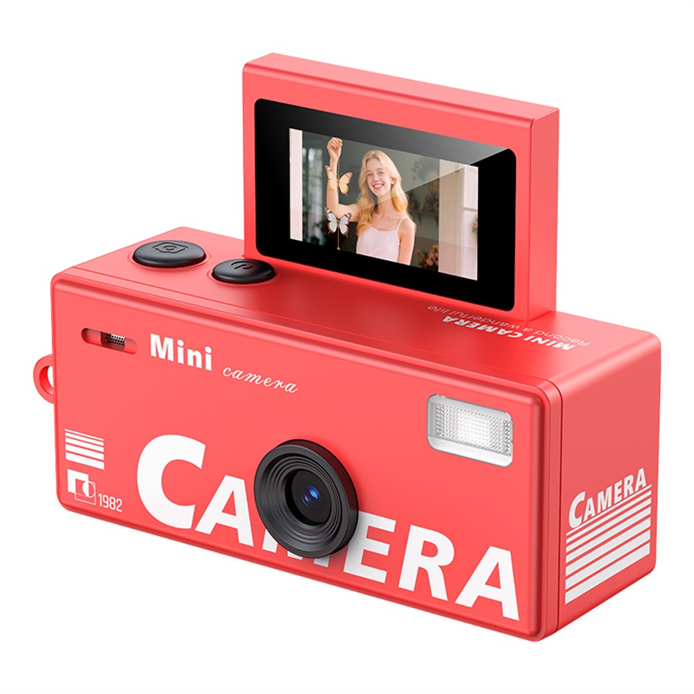 LK-030 Daumenkamera mit Schlüsselanhänger, 0.96" Flip-Screen, Retro-CCD-Digital-Kamera, 720P Mini-Camcorder