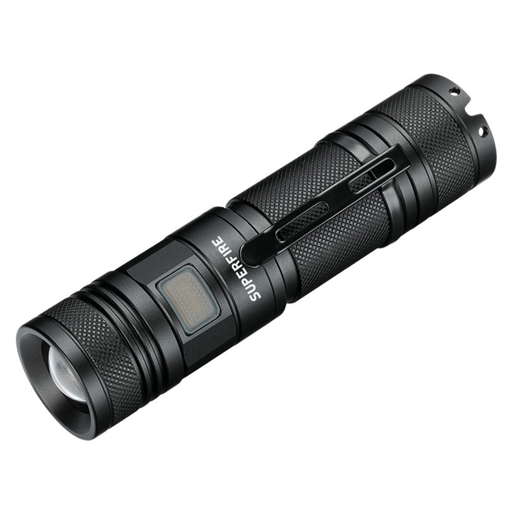 SUPFIRE A2-S 15W 1100 Lumens Zoom LED Flashlight 5-Modes USB Rechargeable Portable Torch