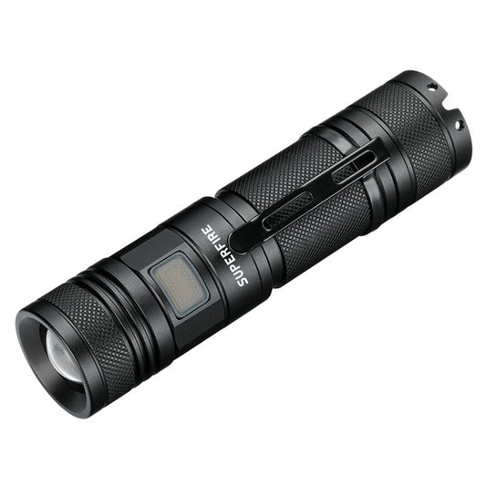 SUPFIRE A2-S 15W 1100 Lumens Zoom LED Flashlight 5-Modes USB Rechargeable Portable Torch
