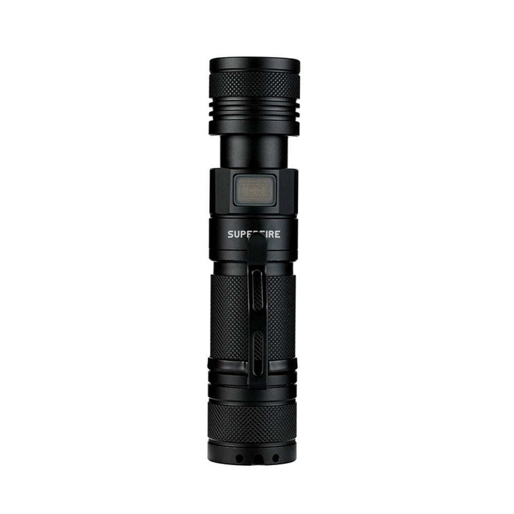 SUPFIRE A2-S 15W 1100 Lumens Zoom LED Flashlight 5-Modes USB Rechargeable Portable Torch