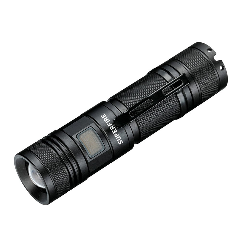 SUPFIRE A2-S 15W 1100 Lumens Zoom LED Flashlight 5-Modes USB Rechargeable Portable Torch