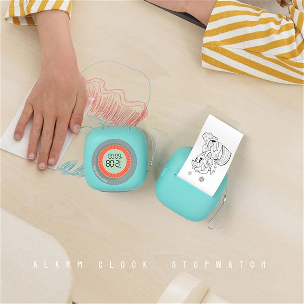 M9 Mini Thermal Printer Wireless Bluetooth-compatible Wrong Question Printer with Alarm Clock