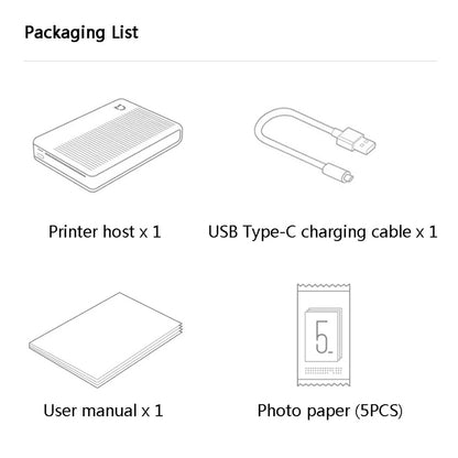 XIAOMI MIJIA 1S Pocket Photo Printer Wireless Inkless Mini Bluetooth-compatible Thermal Printer