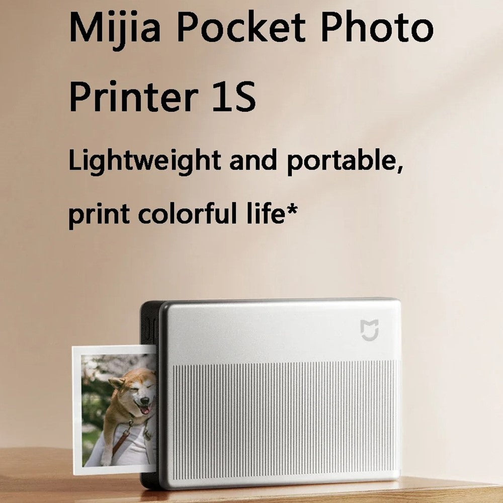 XIAOMI MIJIA 1S Pocket Photo Printer Wireless Inkless Mini Bluetooth-compatible Thermal Printer