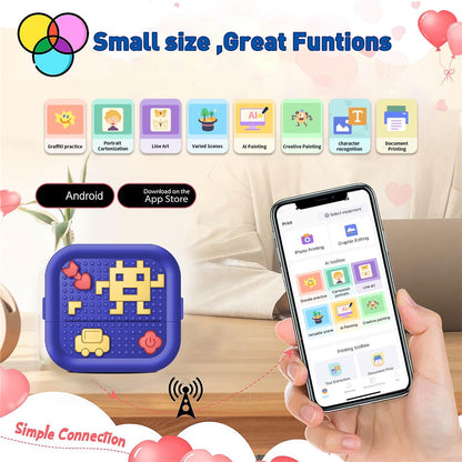 X3 Building Block Design Mini Bluetooth-compatible Thermal Printer Portable Handheld Inkless Printer