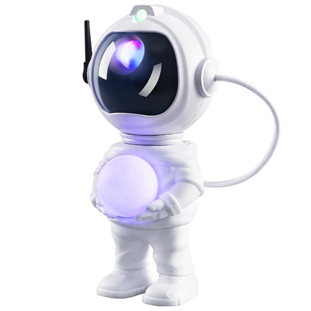 JN2313 Cartoon Astronaut Starry Sky Projection Lamp Bluetooth-compatible Speaker Moon Night Light