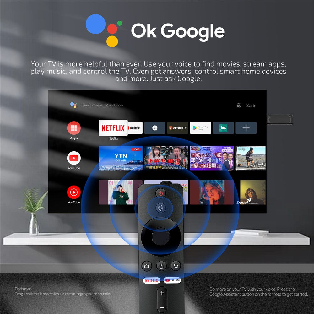YD925 2+16GB Android Smart TV Stick Quad Core ARM Cortex A53 4K Streaming TV Stick