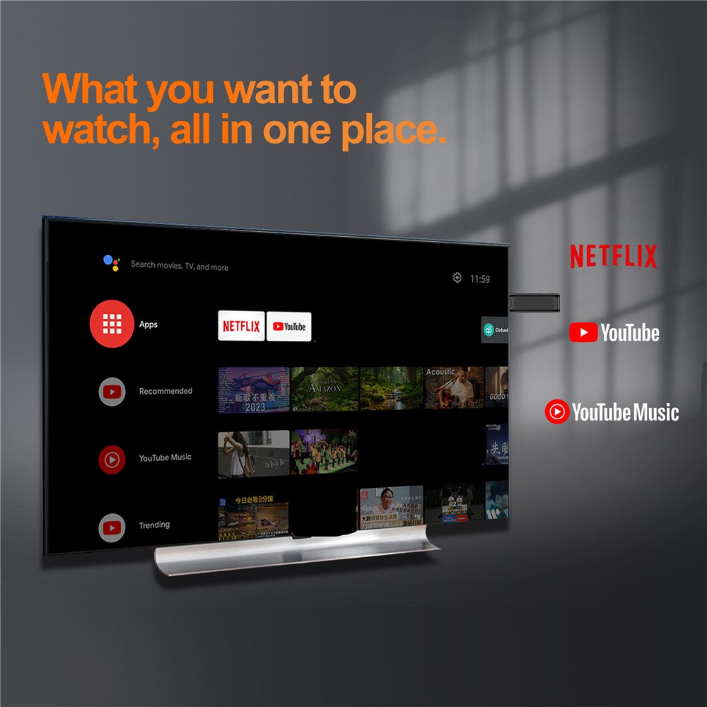 YD925 2+16GB Android Smart TV Stick Quad Core ARM Cortex A53 4K Streaming TV Stick
