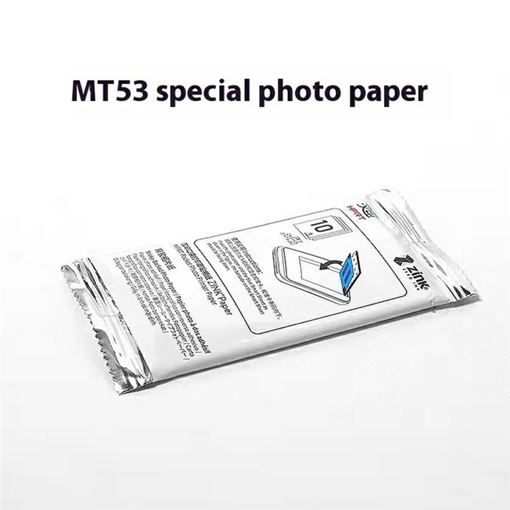 10Pcs for HPRT MT53 Mini Printer 3-inch Self-Adhesive Photo Paper