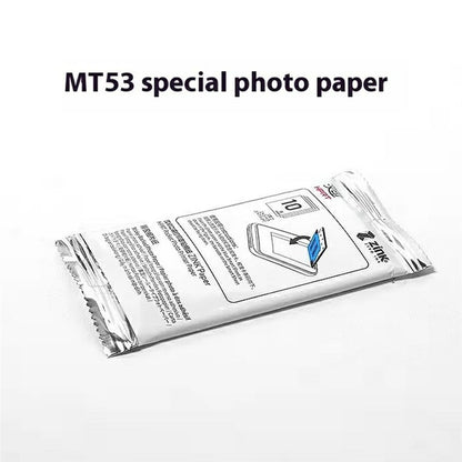 10Pcs for HPRT MT53 Mini Printer 3-inch Self-Adhesive Photo Paper