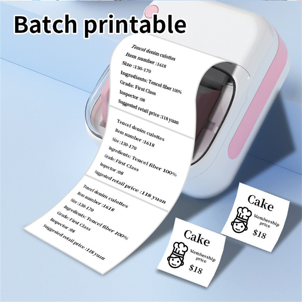 B3 Ink Free Mini Label Printer 200 DPI High Definition Portable Thermal Printing Machine