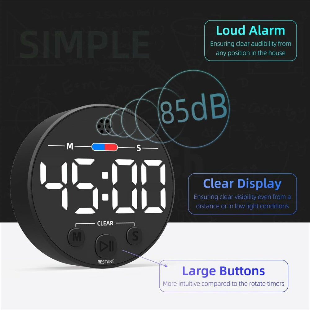 GL320 LLR109 Magnetic LED Timer Digital Display Countdown Clock for Kitchen Baking Timing Tool