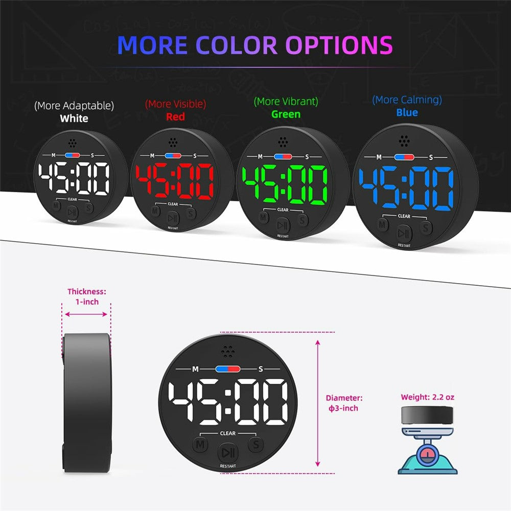 GL320 LLR109 Magnetic LED Timer Digital Display Countdown Clock for Kitchen Baking Timing Tool