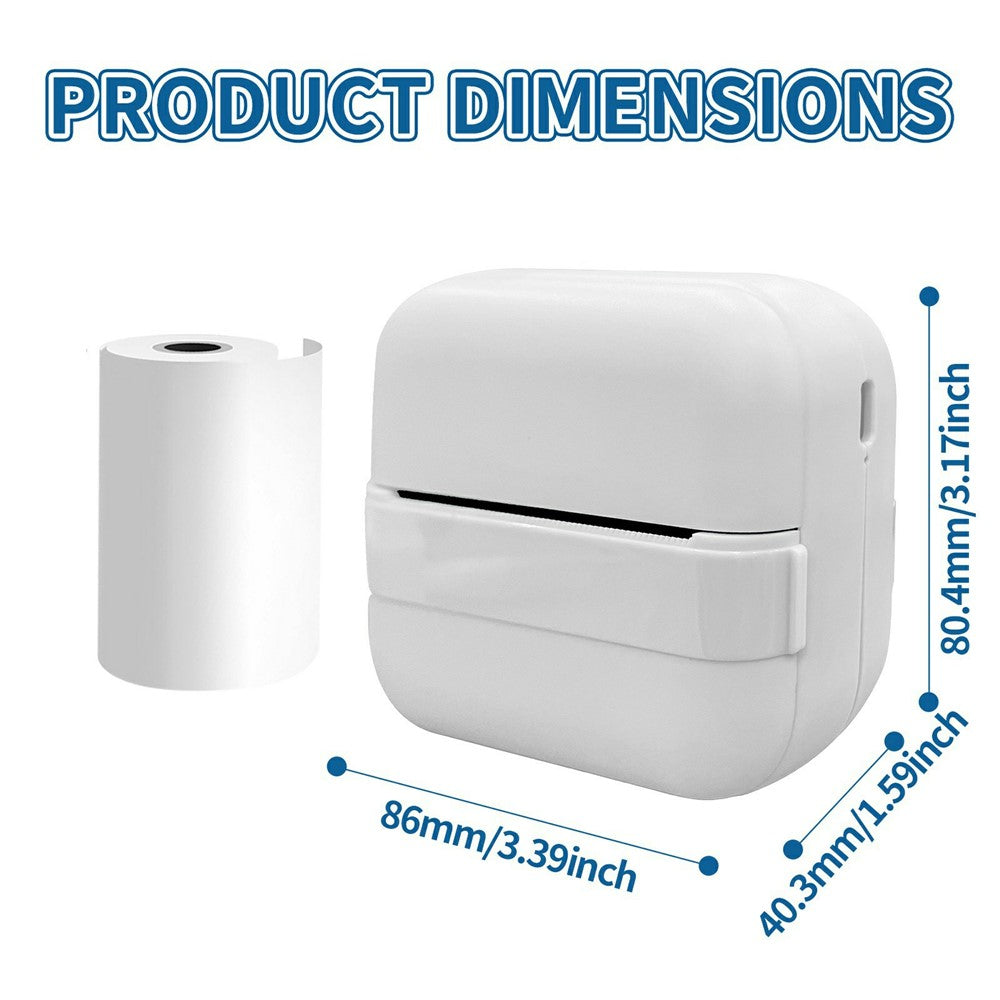 X18 Portable Inkless Thermal Printer 200DPI Bluetooth-compatible Mini Pocket Printer, Standard Version
