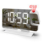 EN8836-C Large LED Display Projection Clock Dual Alarm Dimmable Desktop Digital Clock with DST and Weekday Display