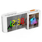 EN8837-C Cartoon Tiermotiv S-förmiger Dual-Screen RGB Wecker mit Nachtlicht – 12/24-Stunden Anzeige