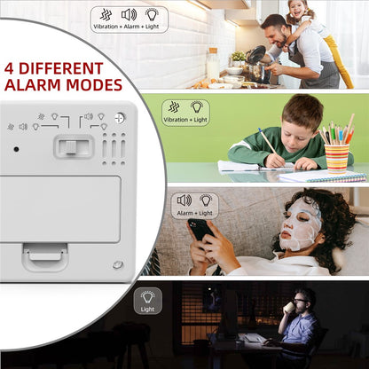 EN7019 Portable Flip Timer Mini Time Reminder Vibrating Timer Countdown Alarm Clock with Backlit