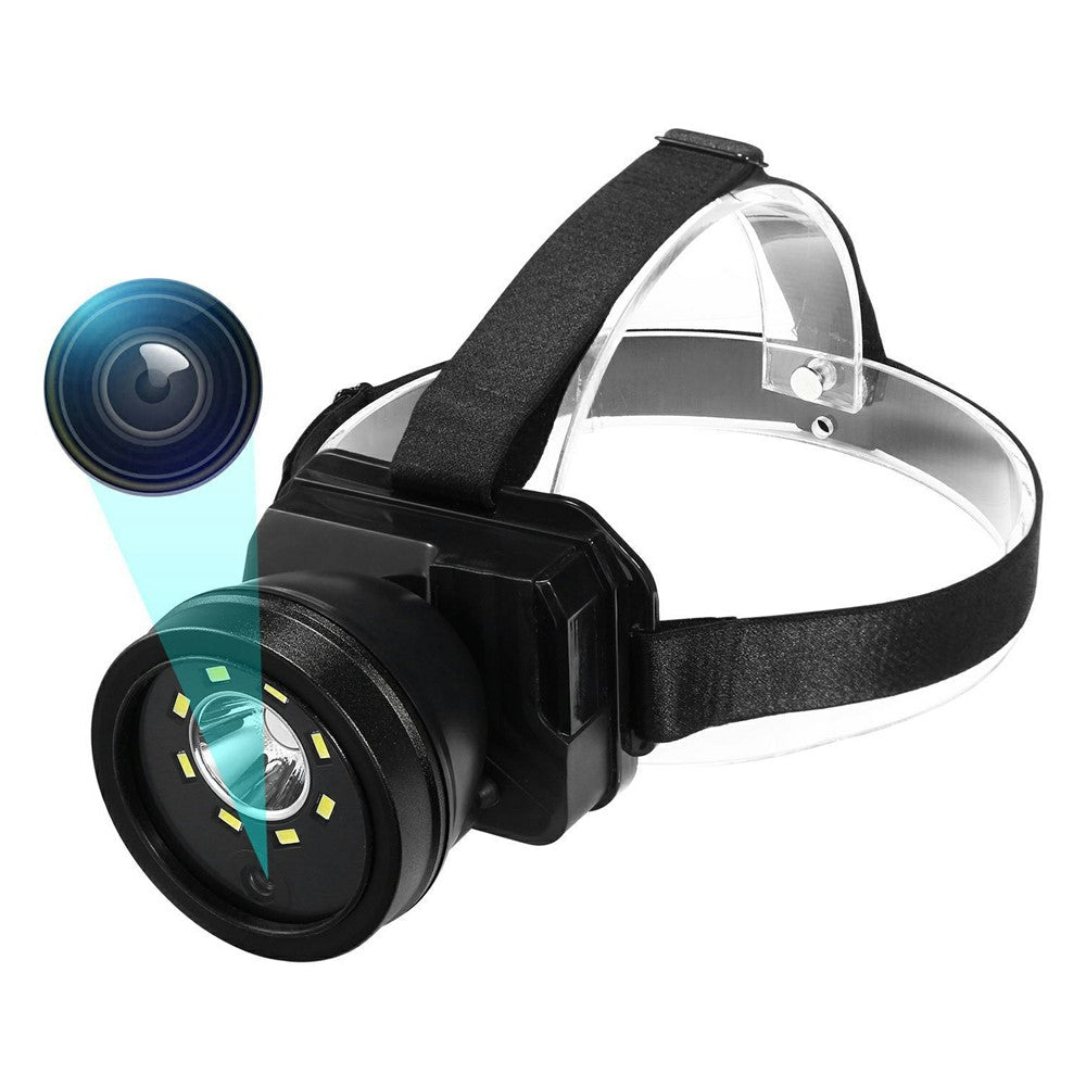 901 IPX5 Waterproof Headlamp for Night Fishing Outdoor Adventure Wearable Flashlight with Camera