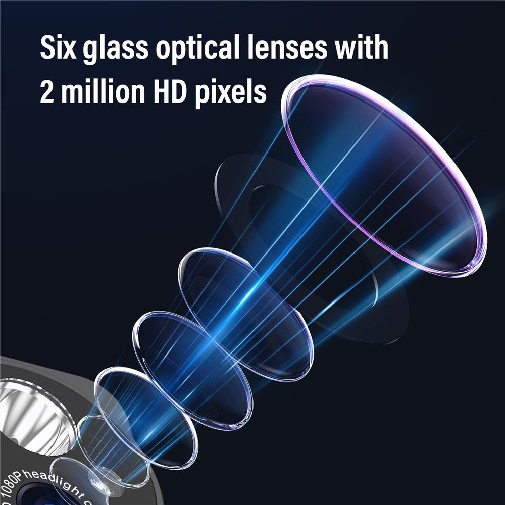 D8 Head-Mounted Light with 1080P Video Recording Gesture Sensing Bright Energy-Saving Headlamp Camera
