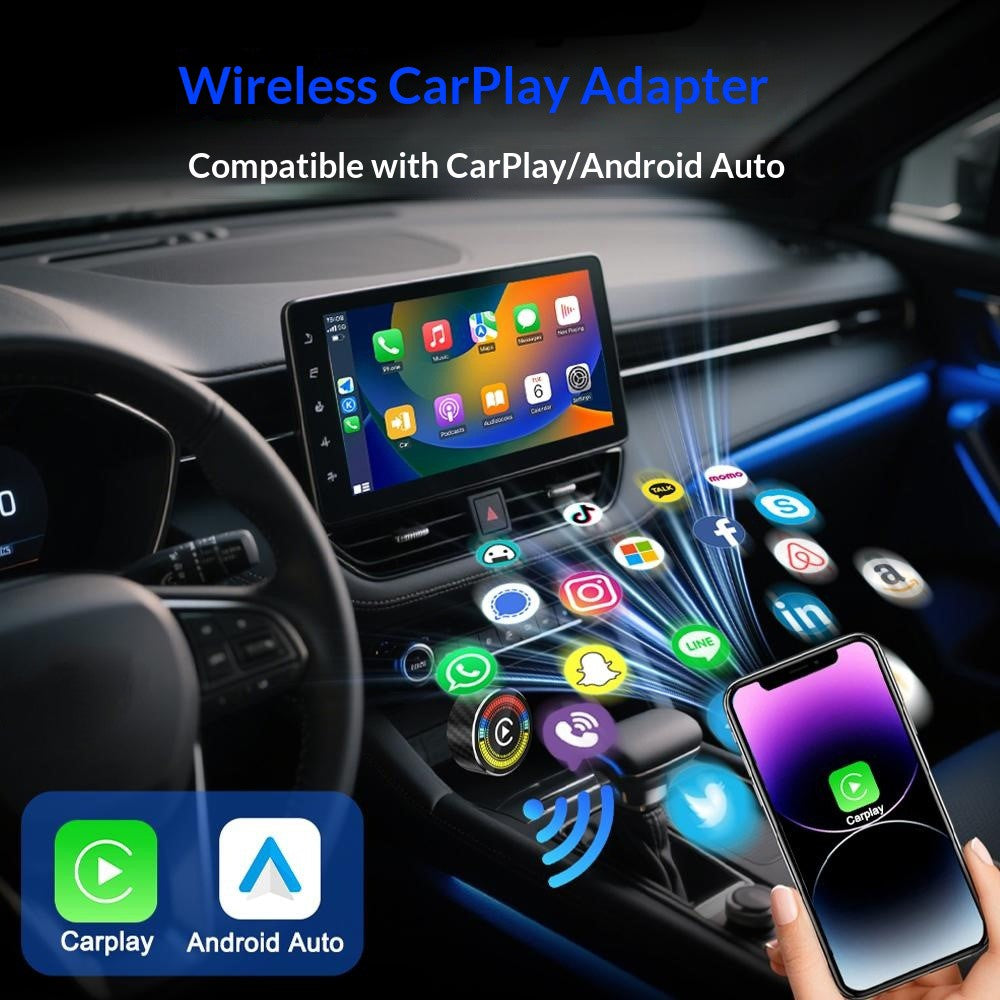 M47 2in1 AI Box: Drahtloser Adapter für CarPlay & Android Auto