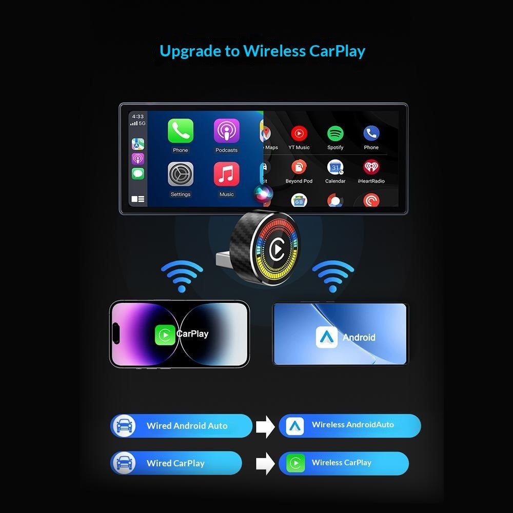 M47 2in1 AI Box: Drahtloser Adapter für CarPlay & Android Auto