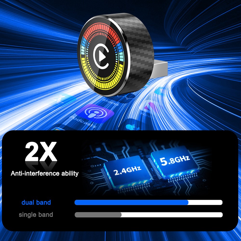 M47 2in1 AI Box: Drahtloser Adapter für CarPlay & Android Auto