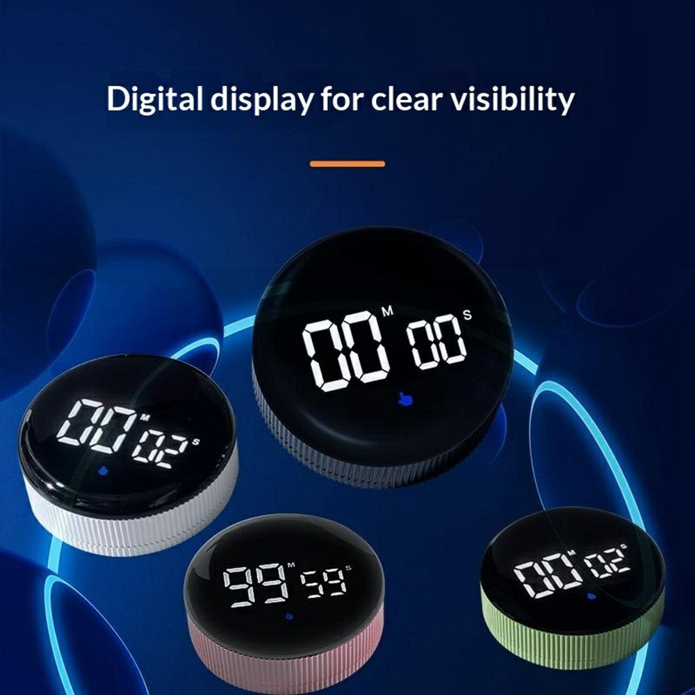 GS-302 Kitchen Timer Digital Countdown Clock Magnetic Rotating Electronic Stopwatch for Cooking / Fitness / Study