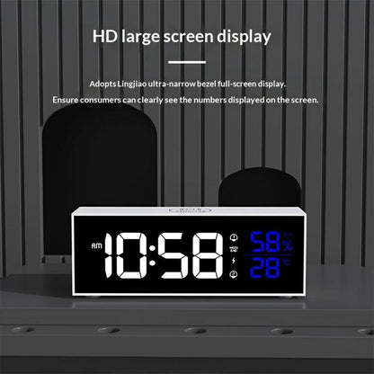GS-8812 Multi-function Music Alarm Clock Mirror Display LED Digital Indoor Thermometer Hygrometer