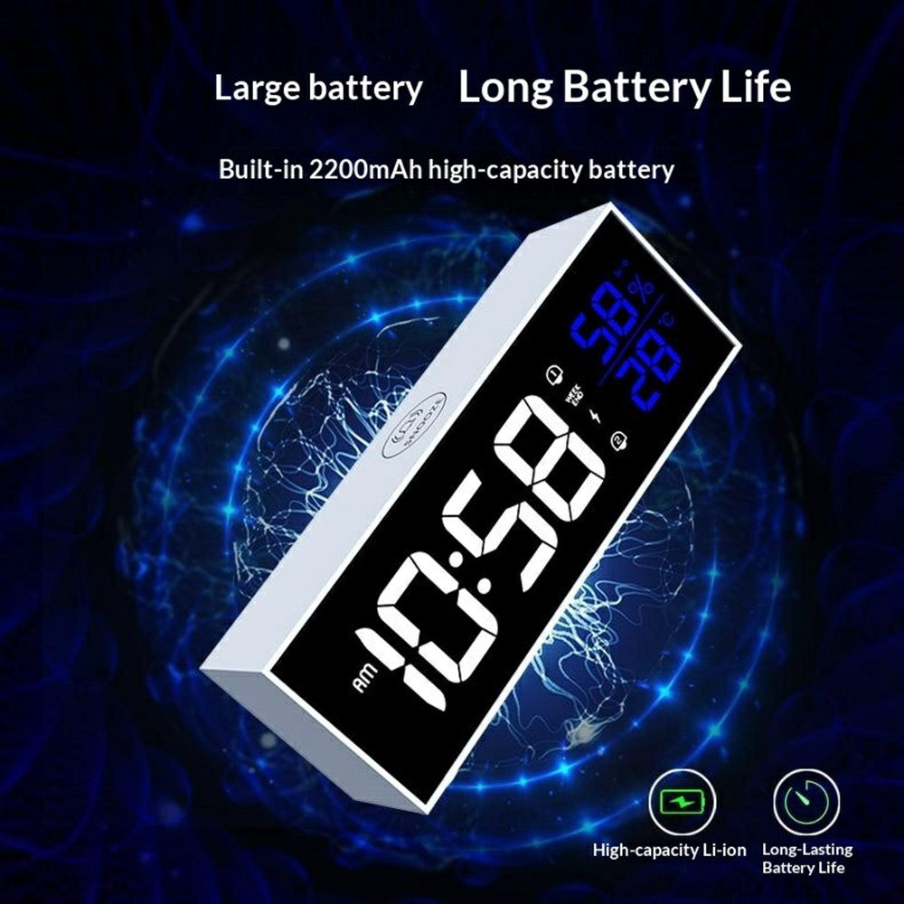 GS-8812 Multi-function Music Alarm Clock Mirror Display LED Digital Indoor Thermometer Hygrometer