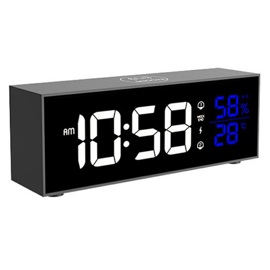 GS-8812 Multi-function Music Alarm Clock Mirror Display LED Digital Indoor Thermometer Hygrometer