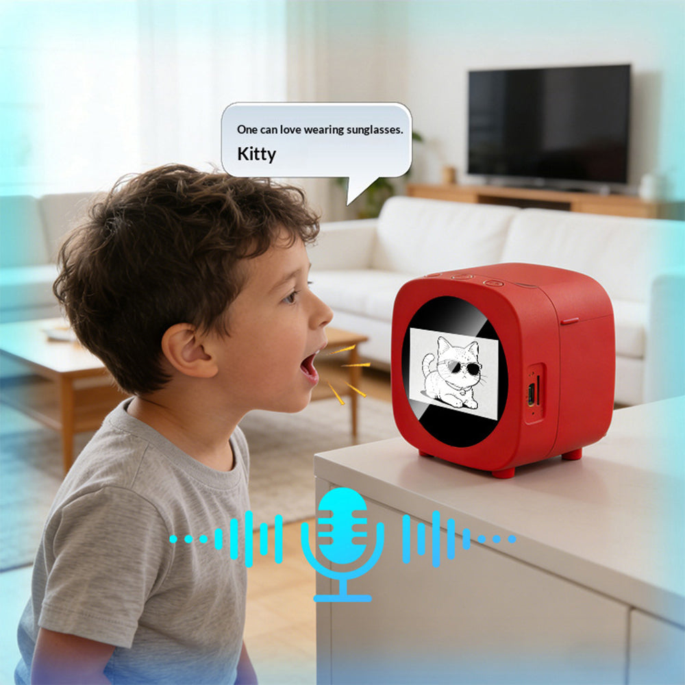 X16 AI Voice Control Smart Kids Drawing Printer 2.4 Inch HD Screen Thermal Pocket Printing Machine