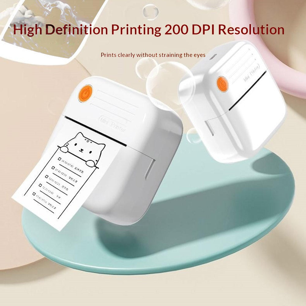 A35 Mini Thermal Printer 200 DPI Bluetooth-compatible Inkless Portable Printer for Label Note Photo (APP: AumiLabel)